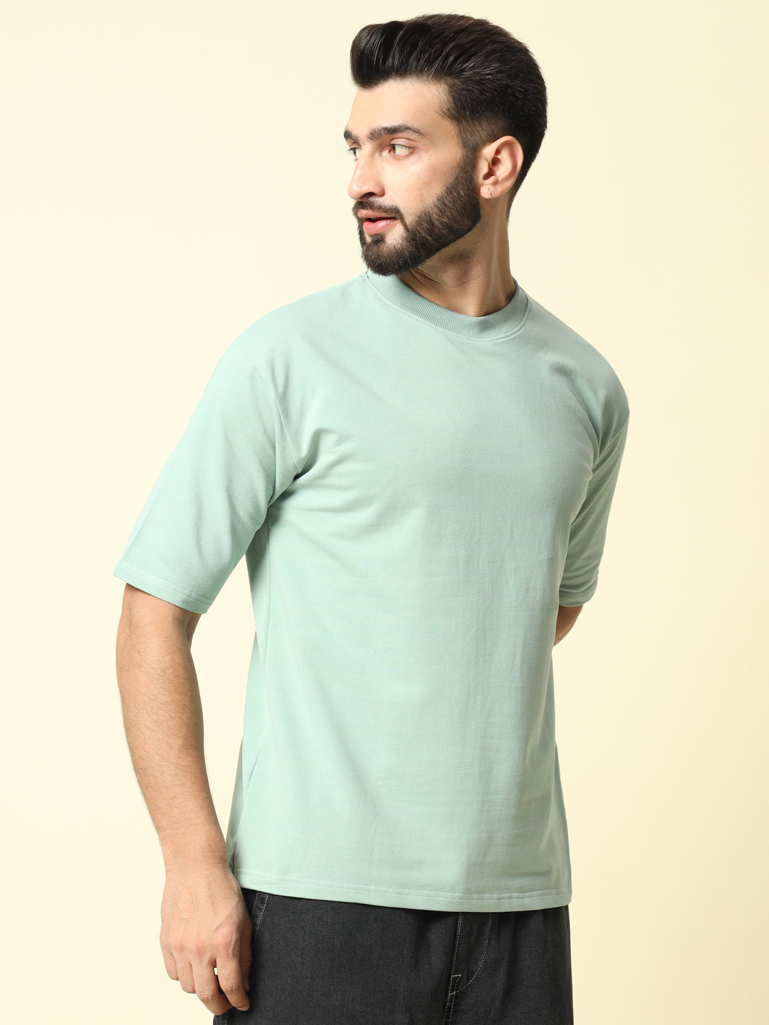 Mint Solid Oversized T-Shirt