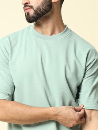 Mint Solid Oversized T-Shirt