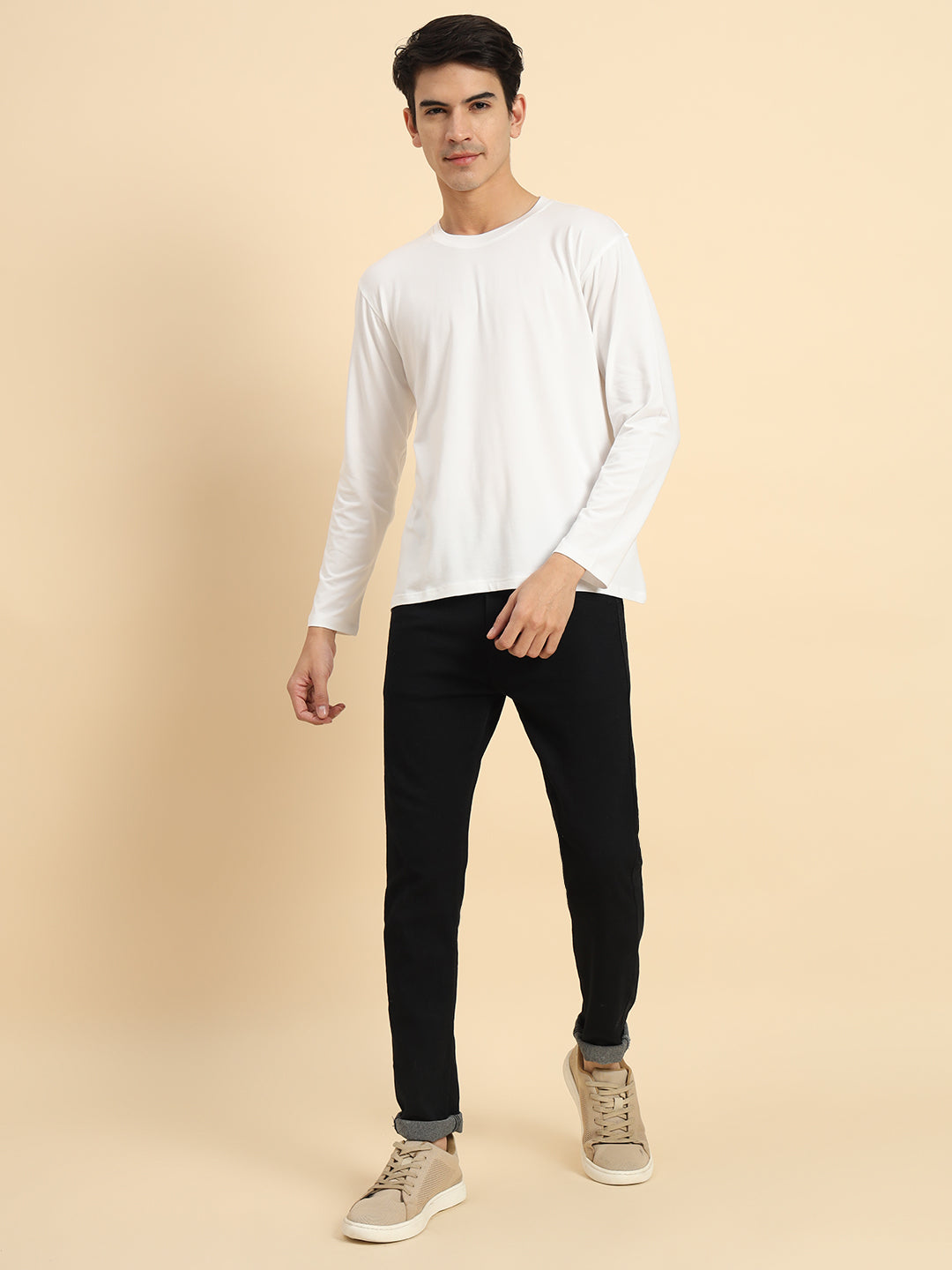 Snow Solid Full Sleeve T-Shirt