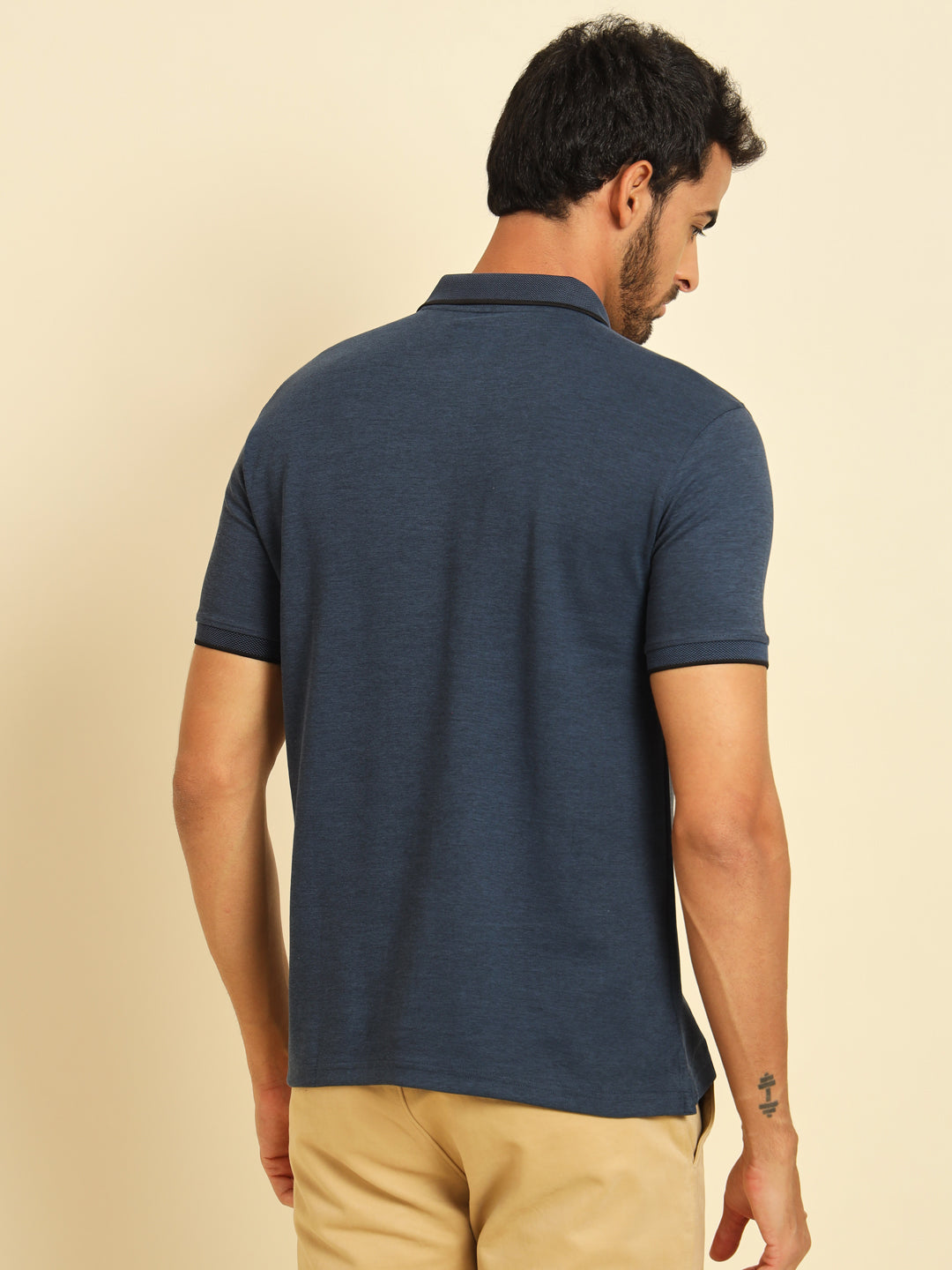 Prussian Blue Oxford Polo T-shirt