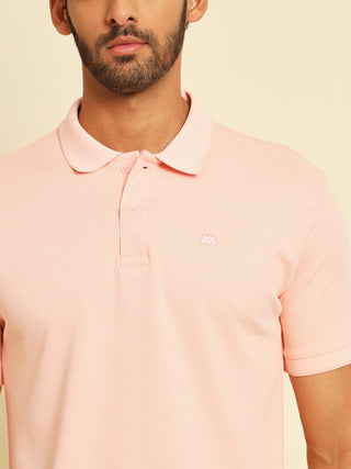 Dusty Pink Oxford Polo T-Shirt