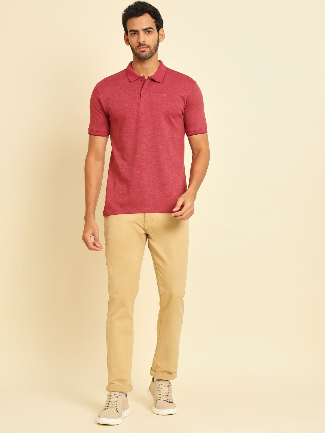Indian Red Oxford Polo T-Shirt