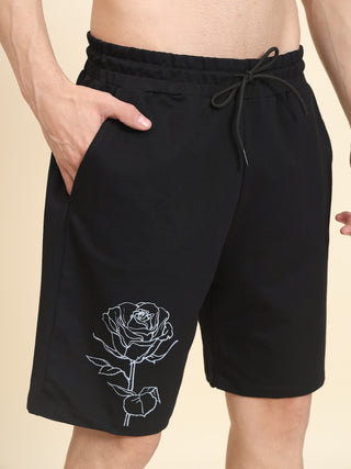 Carbon Rose Print Shorts